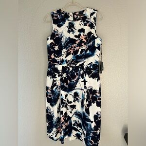 New Adriana Papel Sleeveless Dress - Blue, white and pink.